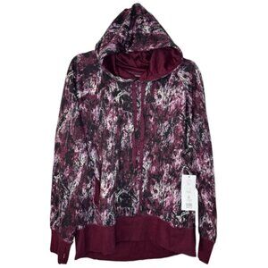 JONES NEW YORK Sport Burgundy Hoodie Size 3X Snakeskin Pullover NEW $70 msrp